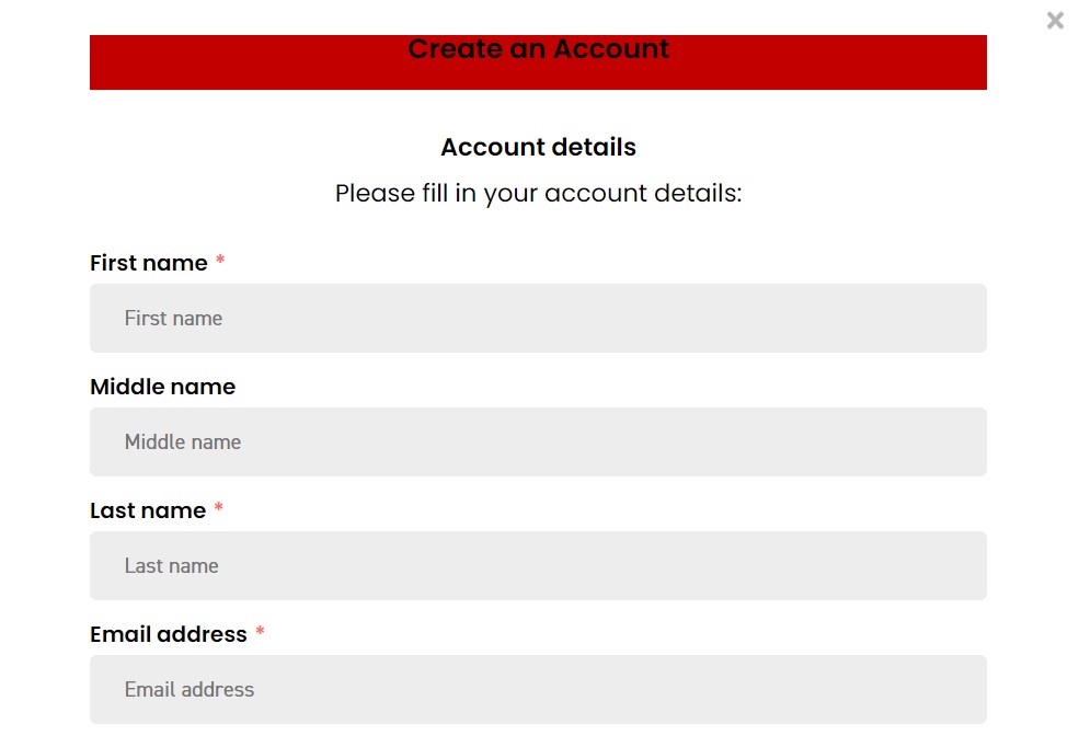 Tic Tac Bets Registration Step 3 Personal Details Form