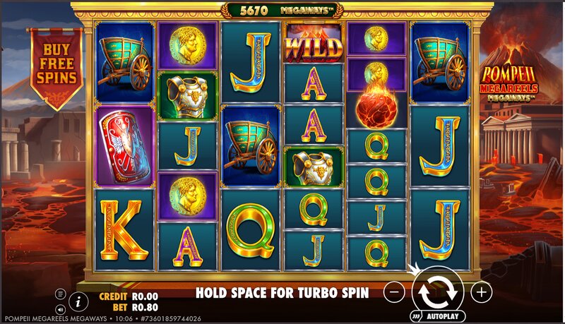 Pompeii Megareels Slot Demo South Africa Rands