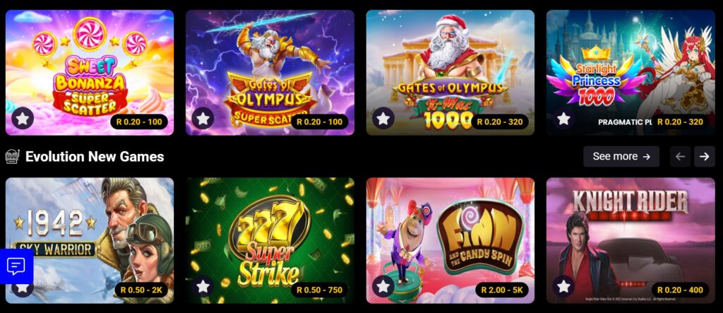 Slots at Betxchange Casino South Africa