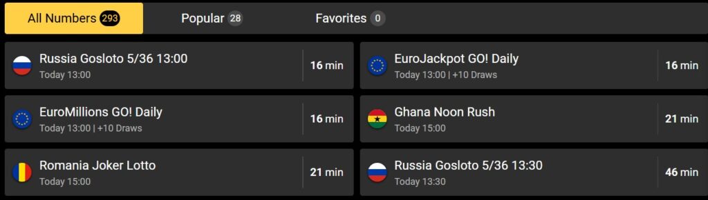 Lucky numbers gosloto betxchange south africa