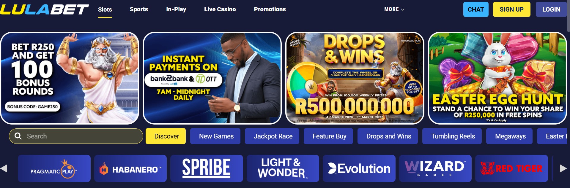 Lulabet Official Website South Africa Casino and Sports Betting