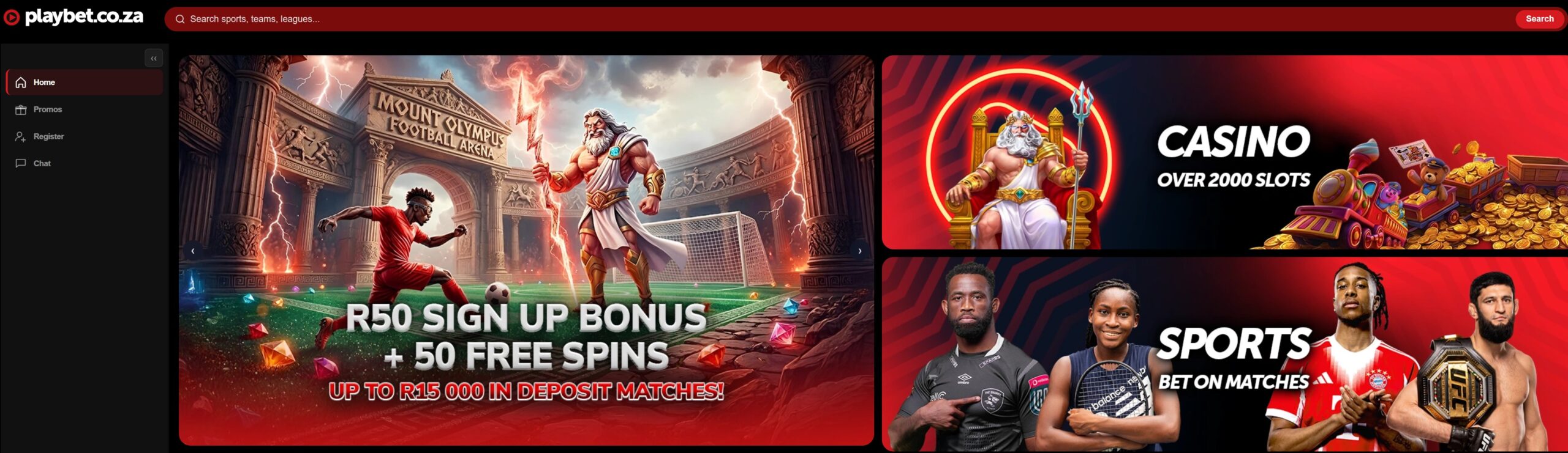Playbet casino review South Africa homepage