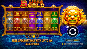 5 Lions Gold Slot Pragmatic Play Free Spins South Africa 