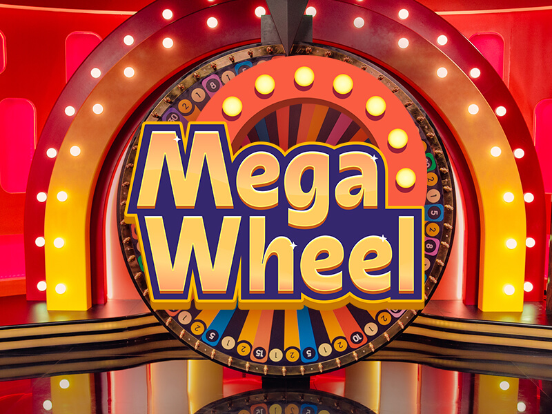 Pragmatic Play Mega Wheel live game show, part of the Drops and Wins participating games
