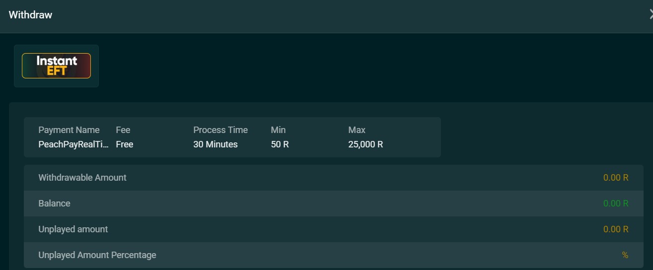 BravoBet Withdrawal Screen Available After Login and FICA Verification