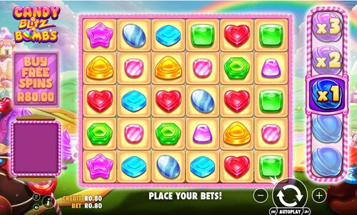 Candy Blitz Bombs slot home screen South Africa