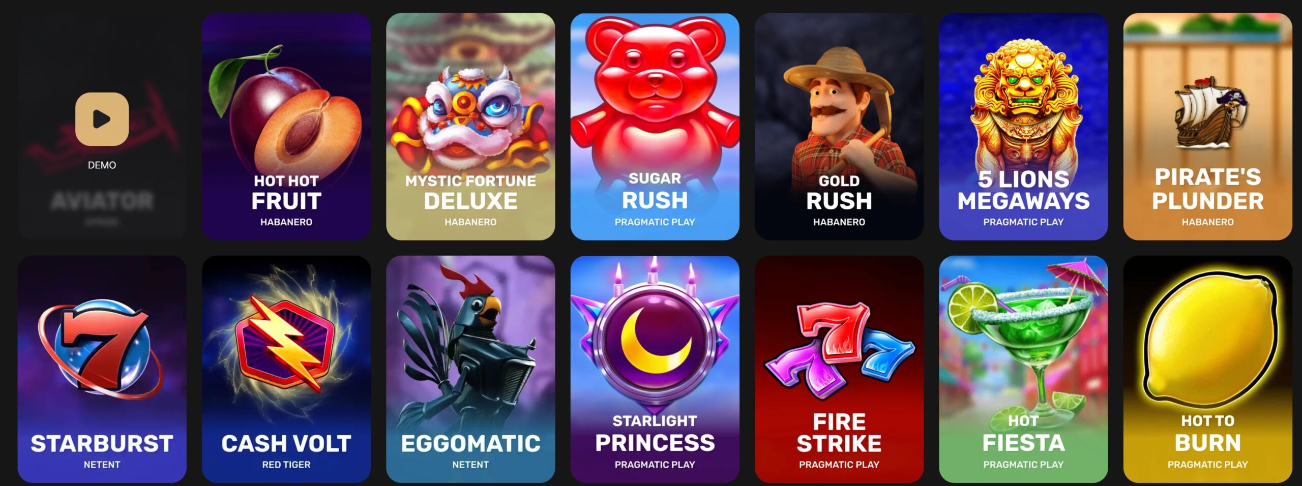 Pantherbet games lobby with Pragmatic Play and Red Tiger slots